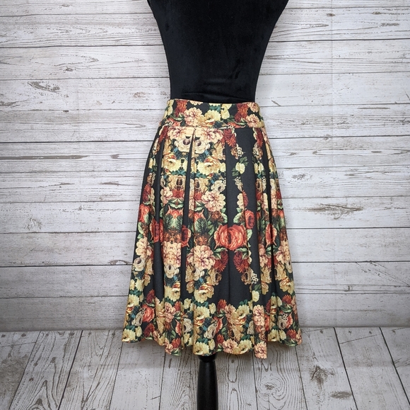 geiger • vintage pleated floral skirt grannycore - Picture 5 of 9
